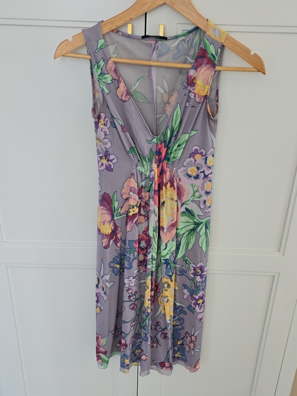 Elie Tahari Lavender Floral Midi Dress